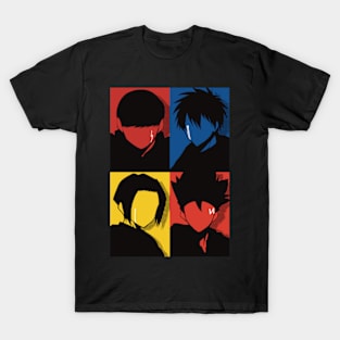 Mashle : Magic and Muscles All Anime MC : Mash Burnedead, Lance Crown, Dot Barrett, and Finn Ames in Awesome Vintage Pop Art Design T-Shirt